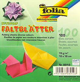 Origami-Papier 10x10cm 100Bl. Bunt Mix